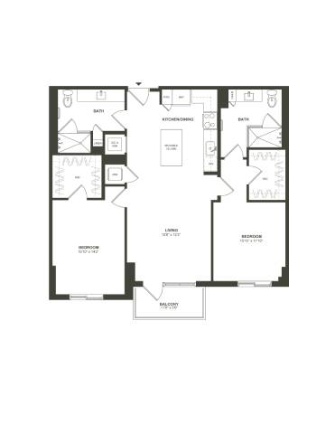 B1 Floor Plan at Palma, Doral, 33166