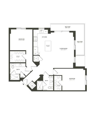 B3 Floor Plan at Palma, Doral, 33166