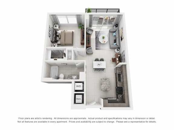 A1PH Floor Plan at Palma, Doral