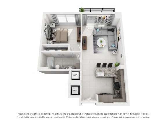 1A3PH Floor Plan at Palma, Florida, 33166