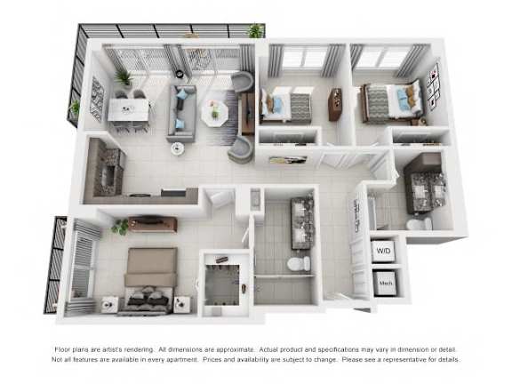 1C1 Floor Plan at Palma, Doral, Florida