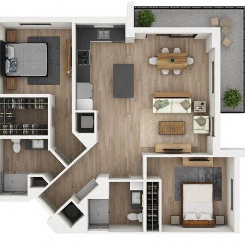 B3 Floor Plan at Palma, Doral, FL, 33166