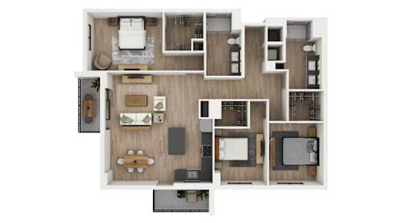 C1 Floor Plan at Palma, Doral, FL, 33166