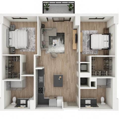 B1 Floor Plan at Palma, Doral, FL, 33166