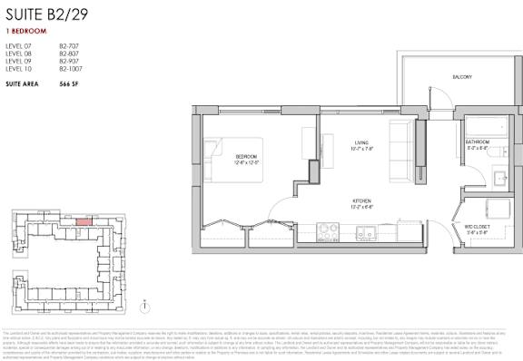 A floor plan for a suite with a bedroom, living room, and kitchen.