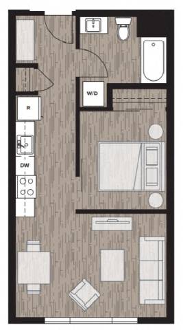 OB Floor Plan at Riverfront Everett, Washington, 98201