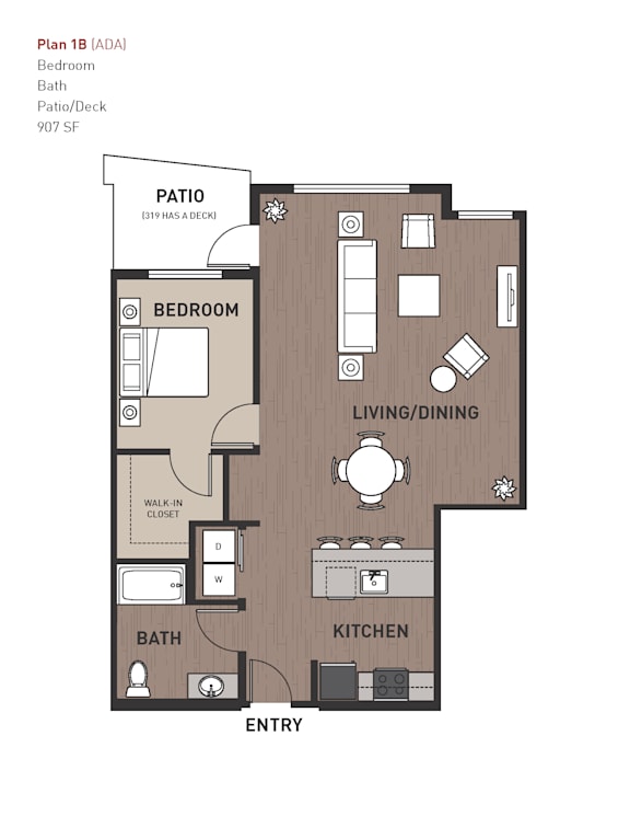 1 bed 1 bath L at Ravello Apartments, Redmond, WA