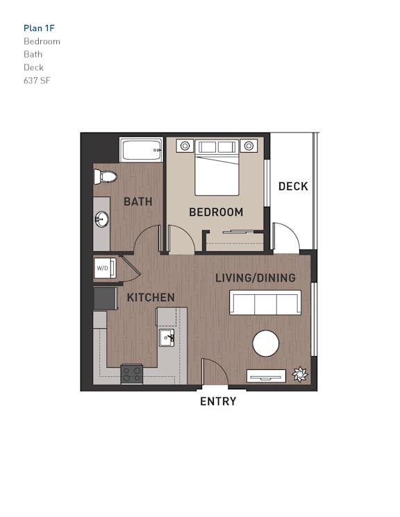 1 bed 1 bath B at Ravello Apartments, Washington, 98052