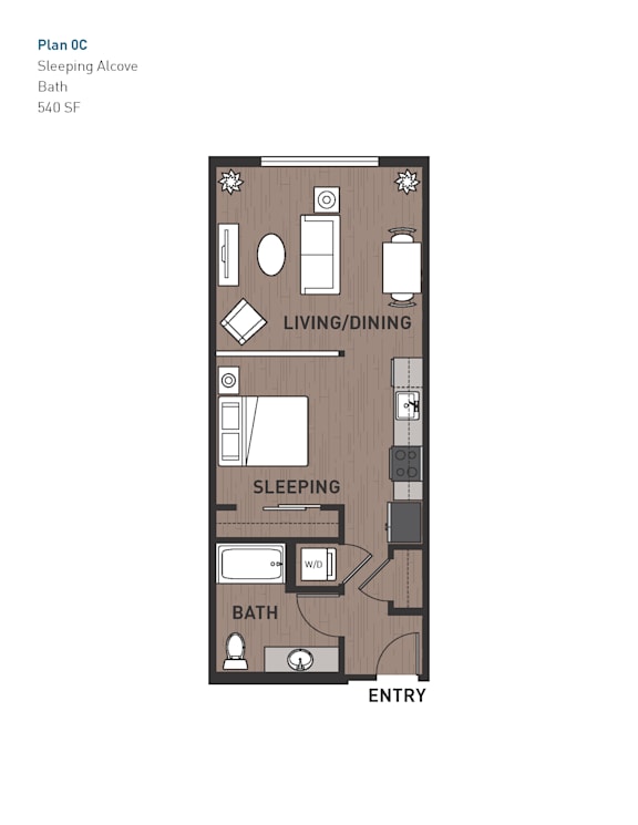 Studio 1 bath G at Ravello Apartments, Redmond, WA
