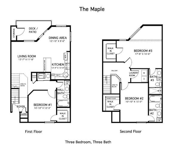 A black and white image of a floor plan for a two-story home.