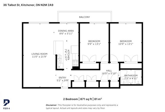 A black and white image of a house floor plan.