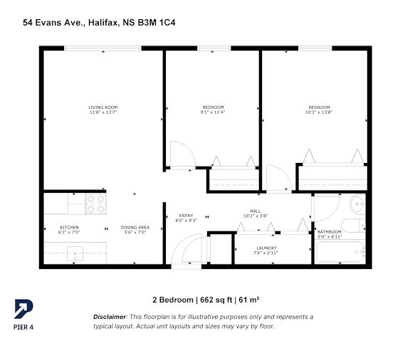 A drawing of a house plan with two bedrooms and a living room.