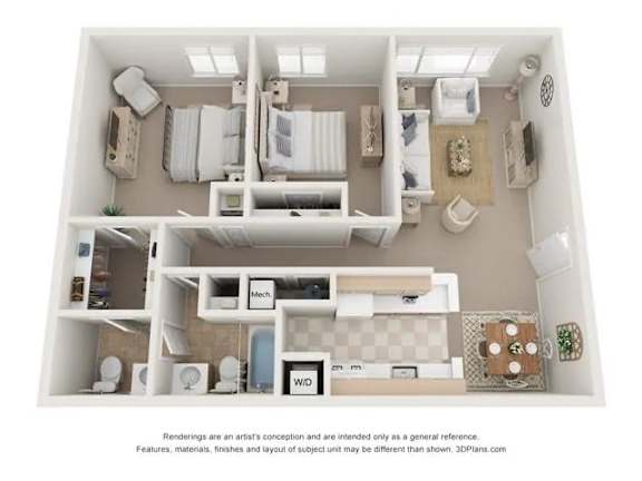 2 bed 2 bath at Retreat at Savannah Apartments, Savannah, GA, 31404