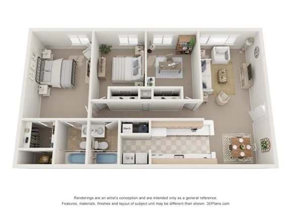 3 bed 2 bath at Retreat at Savannah Apartments, Savannah, GA