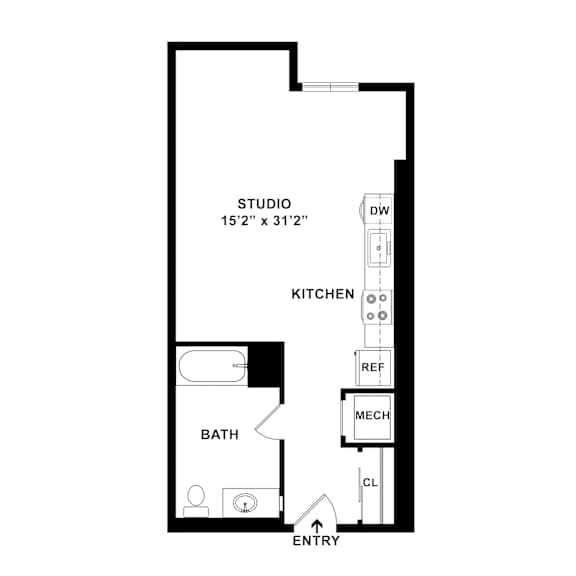 S3 Floor Plan at Catalina West Adams, California, 90016