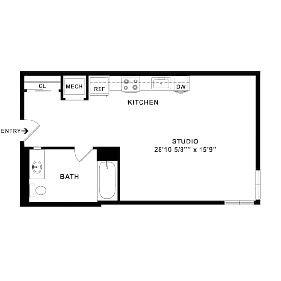 S8 Floor Plan at Catalina West Adams, Los Angeles, CA 90016