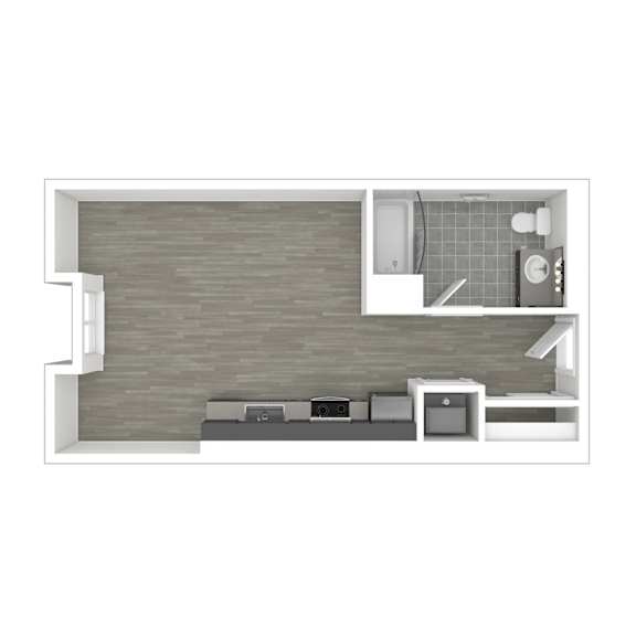 S4 Floor Plan at Catalina West Adams, Los Angeles, 90016
