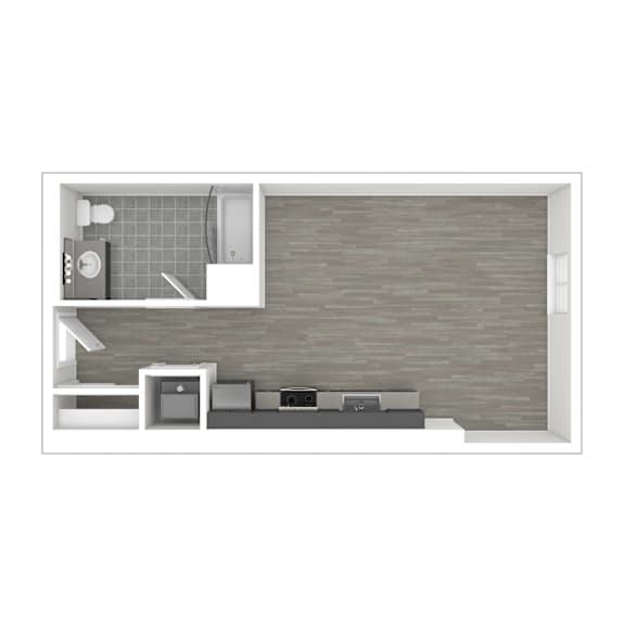 S6 Floor Plan at Catalina West Adams, Los Angeles California