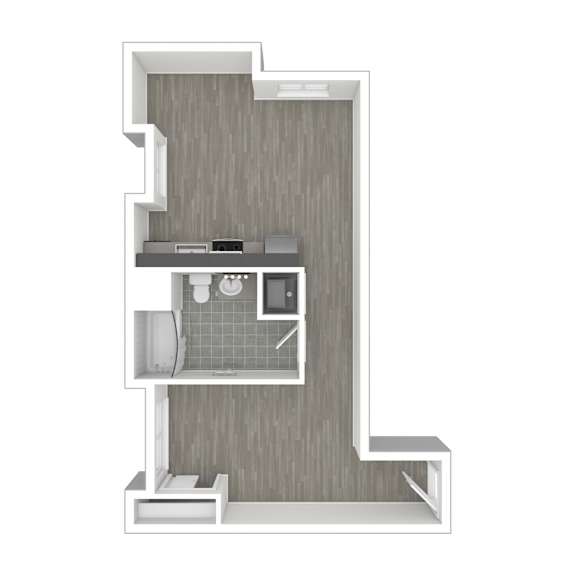 S11 Floor Plan at Catalina West Adams, Los Angeles, 90016