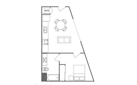 A1 Floor Plan at 5135 W Adams, Los Angeles