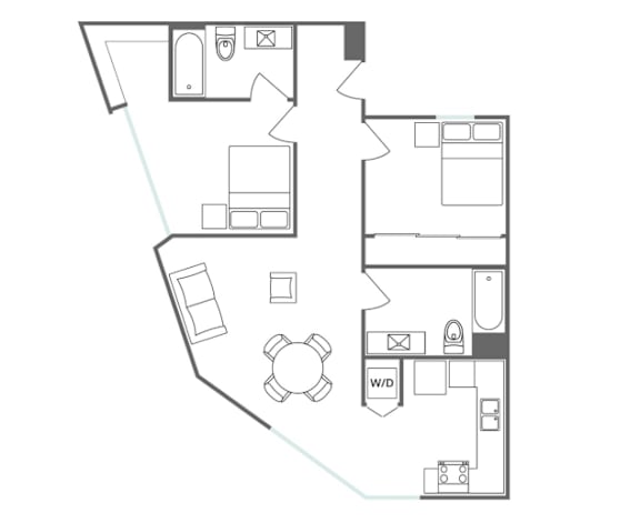 B1 Floor Plan at 5135 W Adams, Los Angeles, 90016