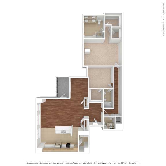 Union St Floor Plan at Catania, Pasadena, 91105