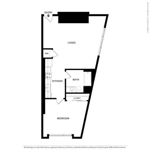 B1 Floor Plan at Zoe Lofts, California
