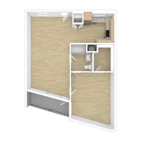 A16 Floor Plan at The Wilson, Santa Monica, 90405