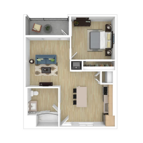 Floor Plan  A2 Floor Plan at The Wilson, California