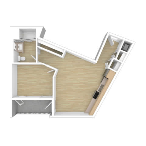 A4 Floor Plan at The Wilson, Santa Monica, 90405