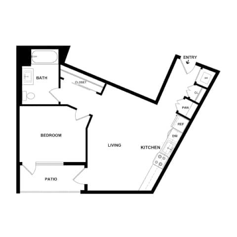 A4 Floor Plan at The Wilson, Santa Monica California