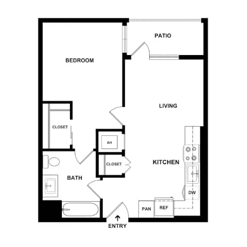 A5 Floor Plan at The Wilson, California, 90405