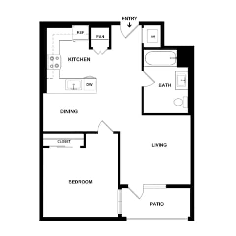 A6 Floor Plan at The Wilson, Santa Monica, 90405