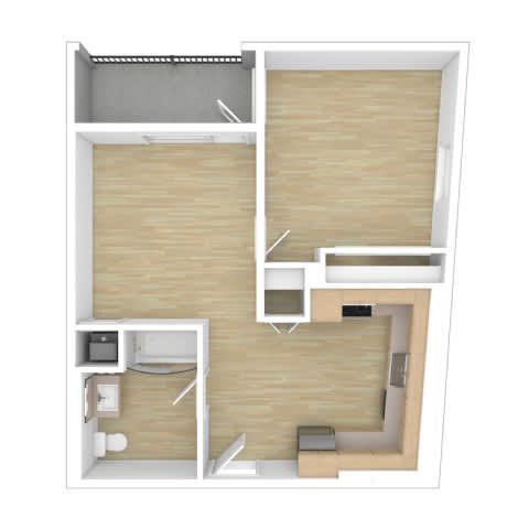 A8 Floor Plan at The Wilson, Santa Monica, 90405