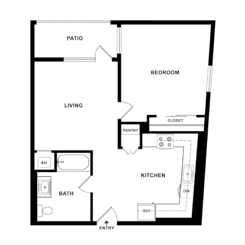 A8 Floor Plan at The Wilson, Santa Monica