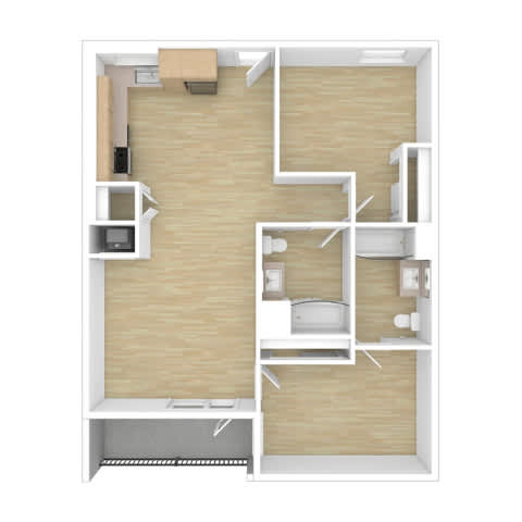 B4 Floor Plan at The Wilson, California