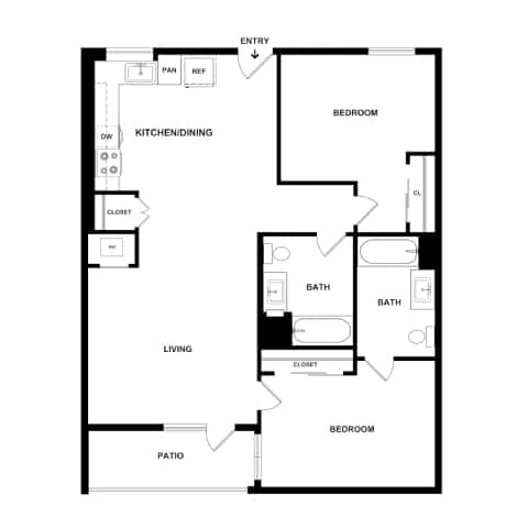 B6 Floor Plan at The Wilson, California