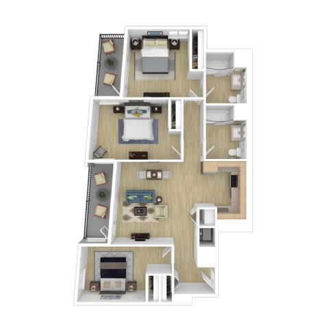 Floor Plan  C2 Floor Plan at The Wilson, Santa Monica, CA 90405