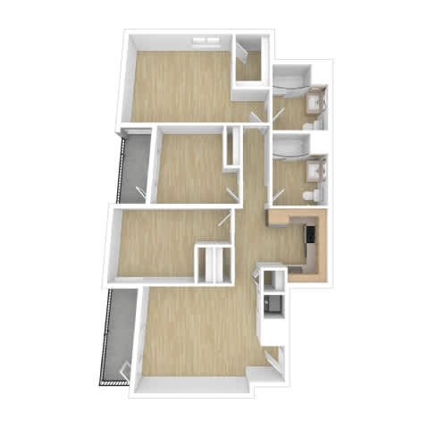 C3 Floor Plan at The Wilson, California