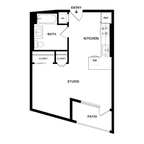 C3 Floor Plan at The Wilson, California, 90405