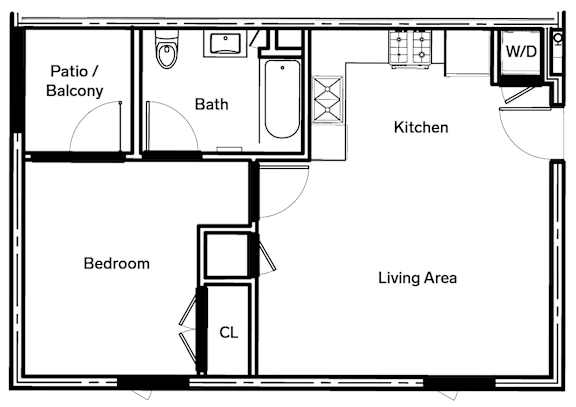 B2 Floor Plan at The Dillon, Los Angeles, CA