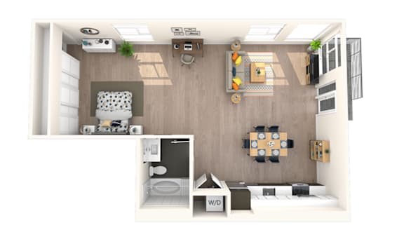 A5 Floor Plan at 2231 S Western, Los Angeles, 90018