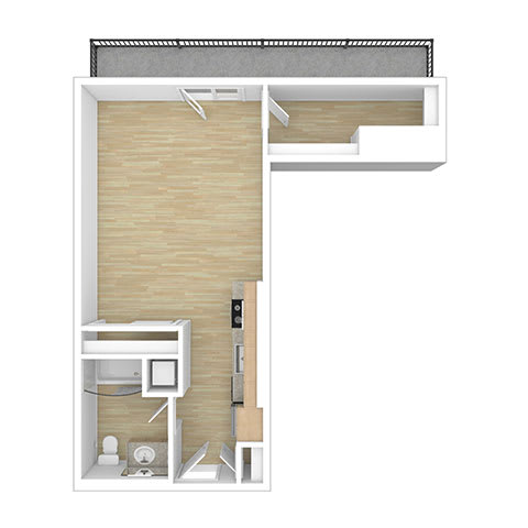 A1 Floor Plan at 2221 S Western, Los Angeles California
