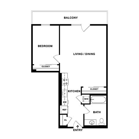 A2 Floor Plan at 2221 S Western, California