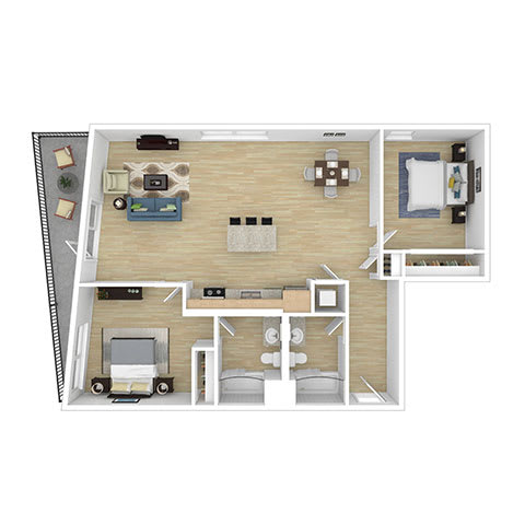 Floor Plan  B1 Floor Plan at 2221 S Western, Los Angeles, CA 90018