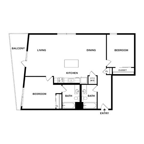 B1 Floor Plan at 2221 S Western, Los Angeles, CA