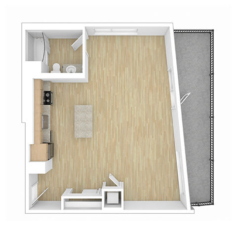 S4 Floor Plan at 2221 S Western, Los Angeles, CA