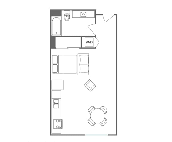 S3 Floor Plan at 5135 W Adams, Los Angeles California