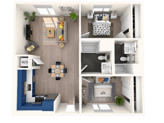 Floor Plan  UNIT C1 at Junction 4121, Los Angeles, CA