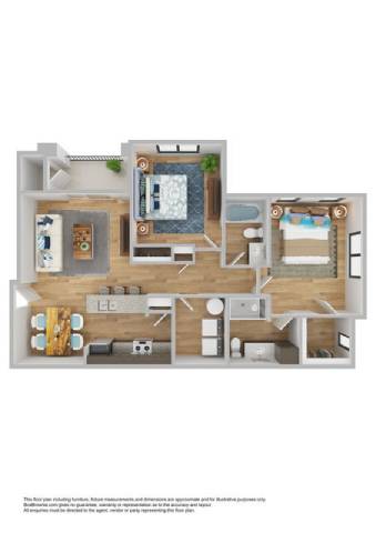2 bed 1 bath B at The Banks at Bridgewater Apartments, Little River 29566